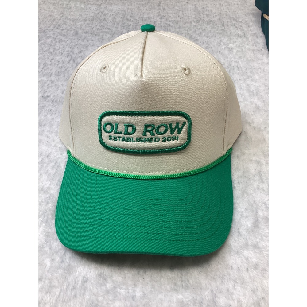 Old Row 2014 Patch Rope Hat Cream Green Snapback WROW3946 Mens OSFA.
